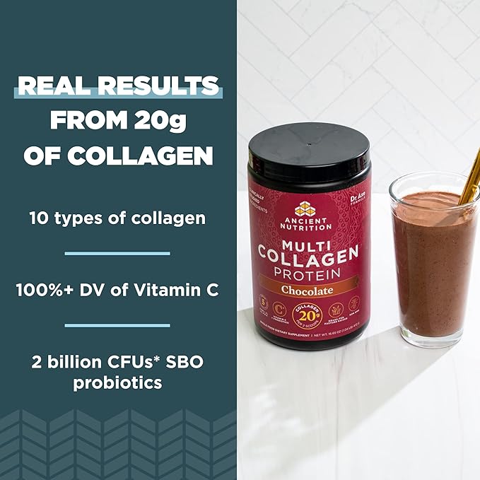 Ancient Nutrition Hydrolyzed Collagen Peptides Powder 24 Servings, 10oz
