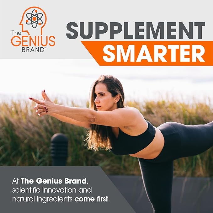 The Genius Brand - Super Greens Superfood Powder, Nootropic Supplement - Organic Spirulina Powder with Lion's Mane, Kale, Spinach & Antioxidants - Juice & Smoothie Mix for Energy, Immunity & Health