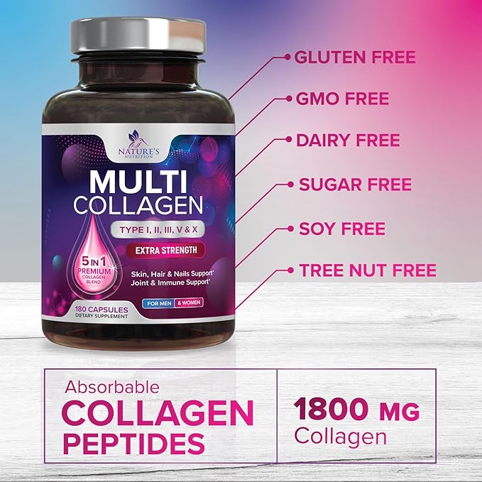 Collagen Peptides for Women & Men 180 Capsules