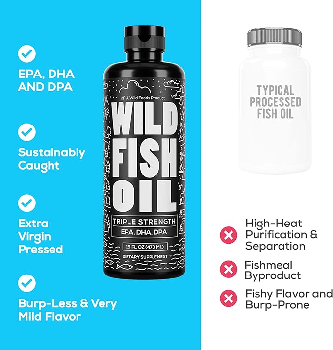 Wild Foods Liquid Omega 3 Fish 16 oz (1 pk)