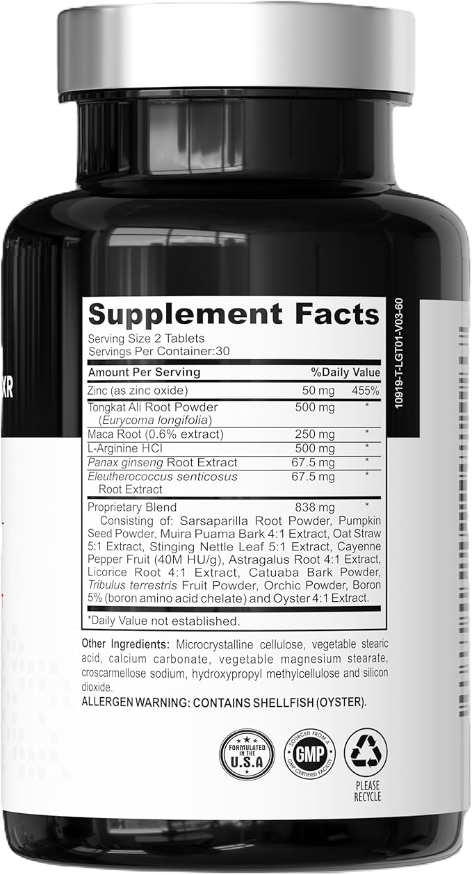 Male Vitality XR (Extended Release) Premium Men’s Health Supplement - Supports Energy, Stamina, Muscle Recovery, Hormonal Balance, and Overall Vitality with Natural Ingredients - 60 Capsules