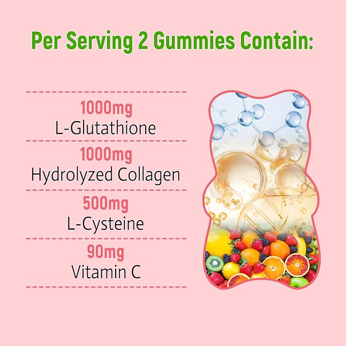 2 Pack Glutathione Collagen Gummies 120 Count
