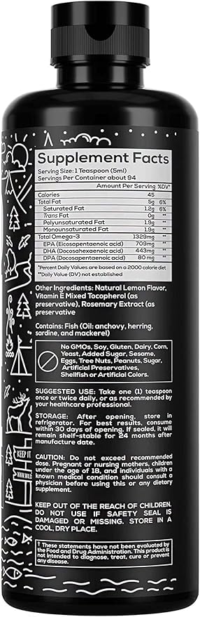 Wild Foods Liquid Omega 3 Fish 16 oz (1 pk)