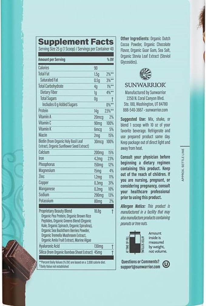 Sunwarrior Collagen Peptides Building Powder 40 Servings,