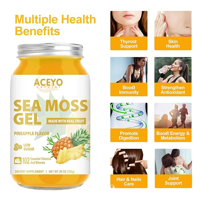 (28 OZ) Sea Moss Gel Organic 102 Vitamins