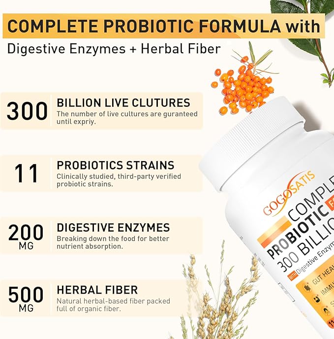 Probiotics for Women & Men, 300 11 Strains, 120 Capsules