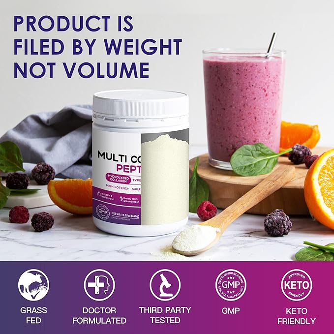 NATURE TARGET Multi Collagen Peptides Powder 35 Servings