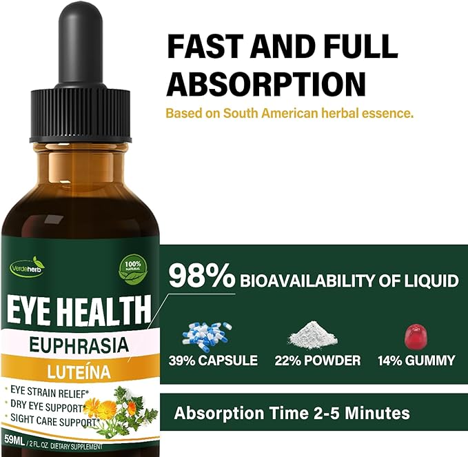 Eyebright Herb Eye Health Drops, Bilberry 2oz