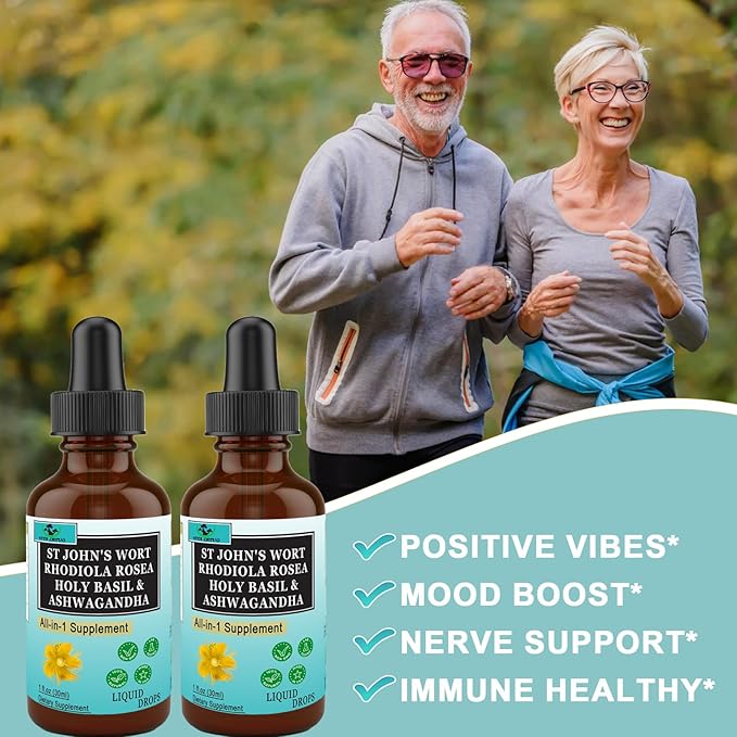 2 pack Rhodiola Rosea 10000mg Holy 3000mg Ashwagandha 2000mg St 10000mg - 6 in 1 Rhodiola