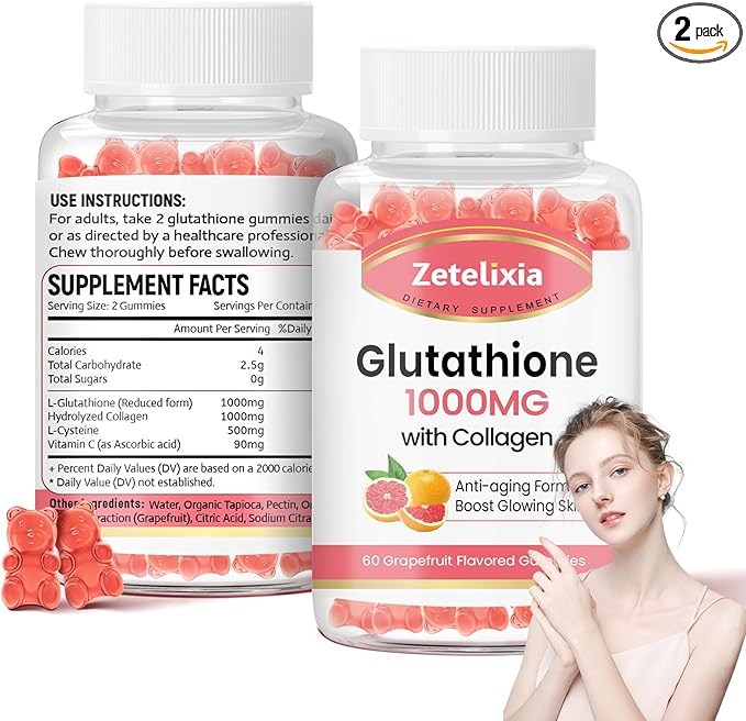 2 Pack Glutathione Collagen Gummies 120 Count