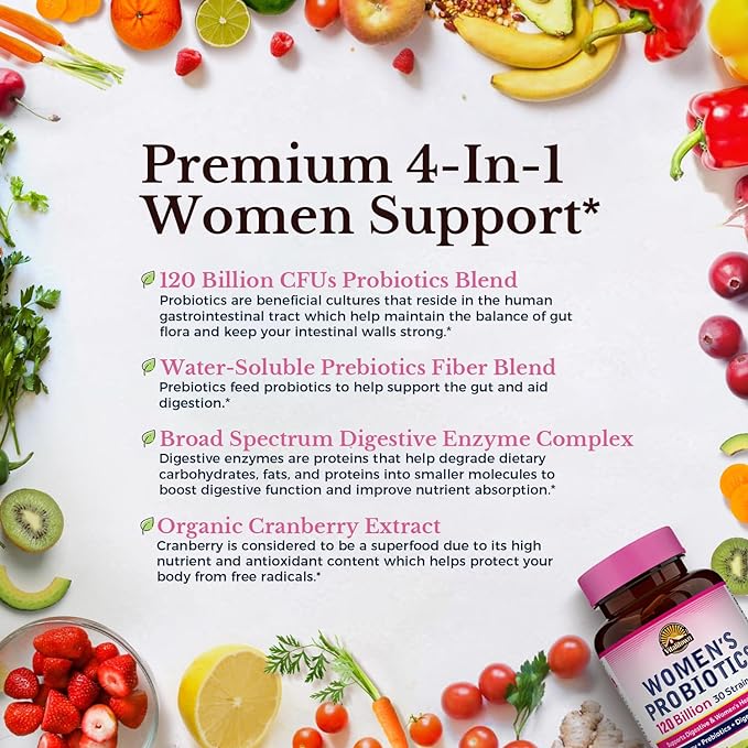 Vitalitown Probiotics for Women 120 Billion 30 Strains, 30 Delayed