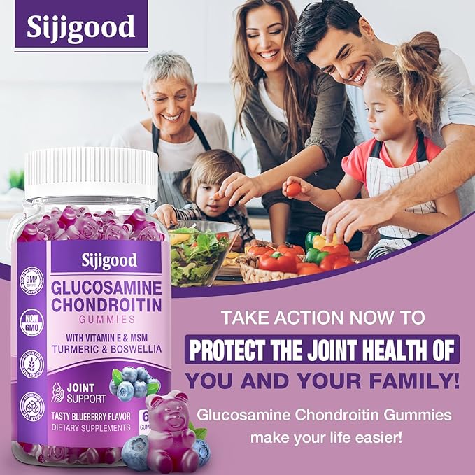 2 Pack Glucosamine Chondroitin Gummies 120 Gummies