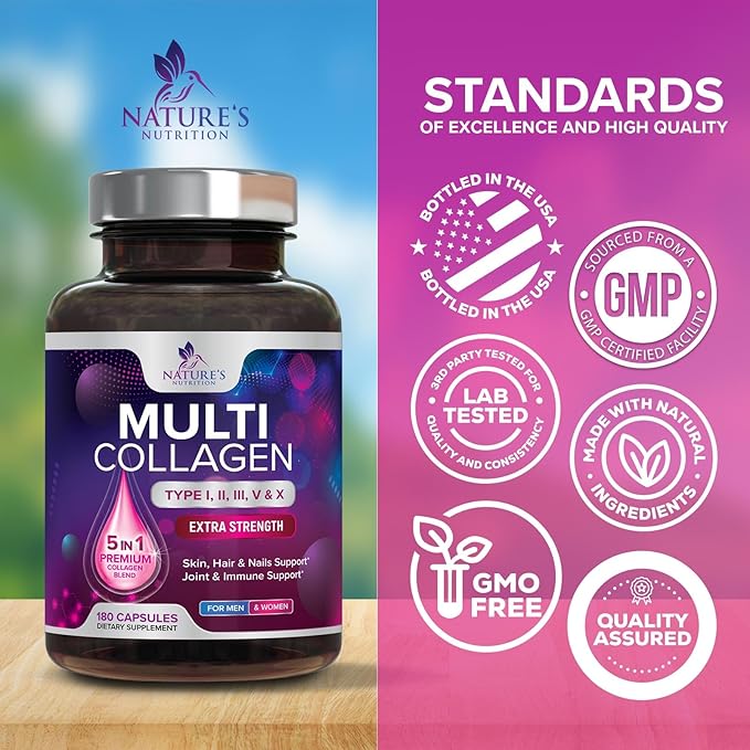 Collagen Peptides for Women & Men 180 Capsules