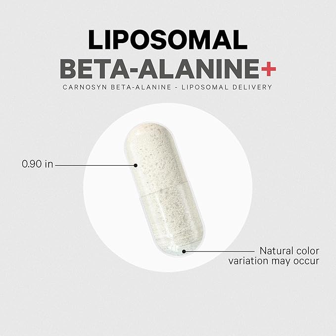 Codeage Liposomal Beta-Alanine Supplement, CarnoSyn Beta 1600 mg, 2-Month Supply, 180 Capsules