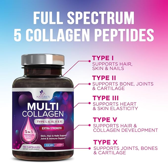 Collagen Peptides for Women & Men 180 Capsules
