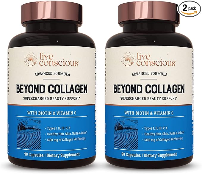 Live Conscious Beyond Collagen Multi Collagen Capsules 90 Capsules (2-Pack)