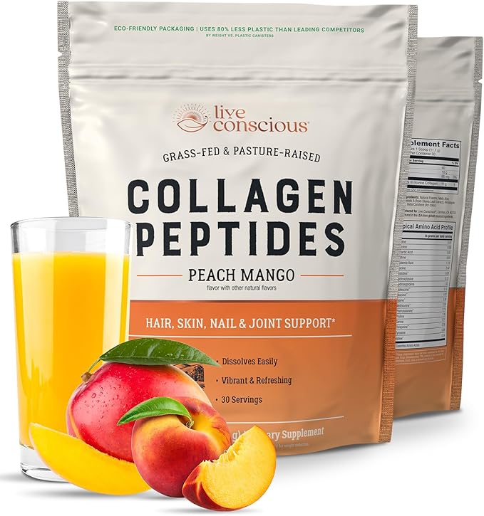 Live Conscious Collagen Peptides Powder 30 Servings 13oz