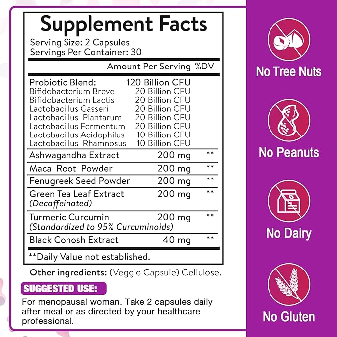 Menopause Supplements for Women, 120 Billion 480 Capsules