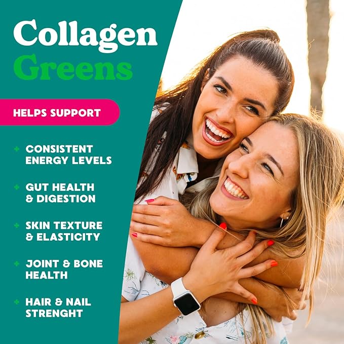 Simply Nature's Promise Blossom Nutrition - Daily Greens & Superfood Powder + Collagen + Probiotics for Women's Digestive Health & Bloating Relief. Help Your Health Bloom - 30 Day Supply