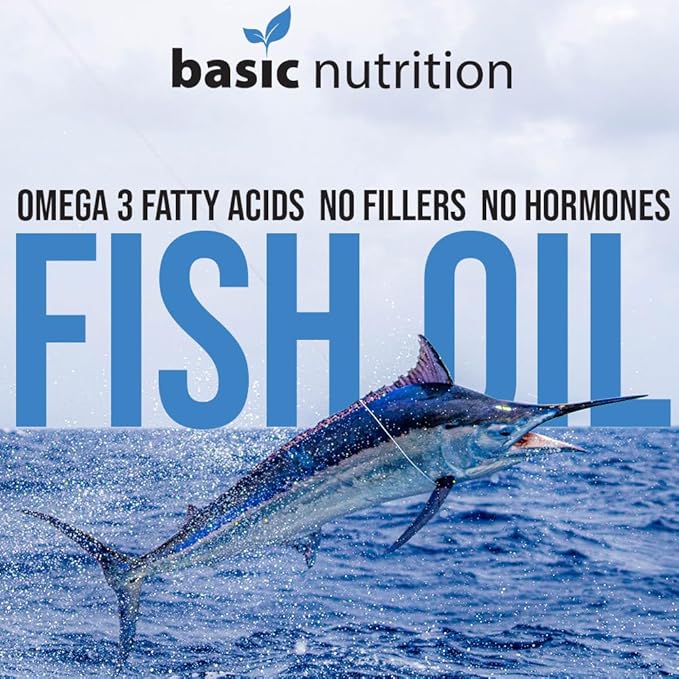 Fish Oil with Omega 3 Fatty Acids 1250mg Fish 450mg EPA, 300mg DHA 100% Hormone
