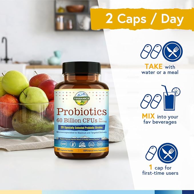 Terranics Probiotics 60 Billion CFU, 20 60 Veg