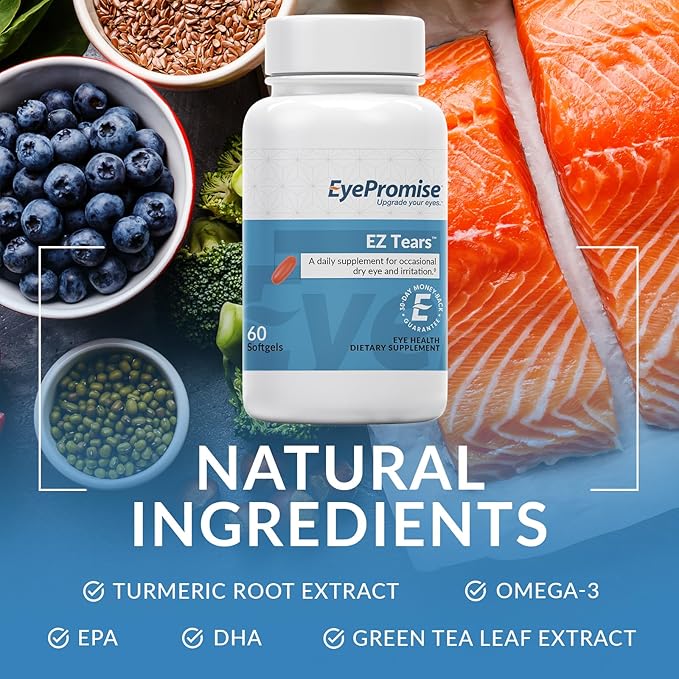 EyePromise Ez Tears Eye Vitamin – Omega-3s and 8 Other