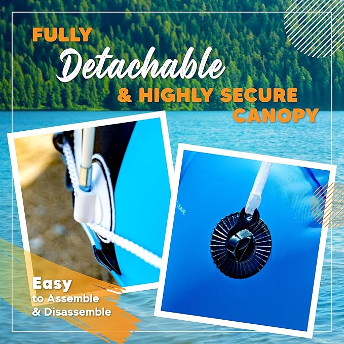 2025 New & Upgraded Sunlite Sports Heavy Duty River Tube Inflatable, Premium Water Float to Lounge Above Lake and River, Outdoor Water Raft Sport Fun, Recreational Use