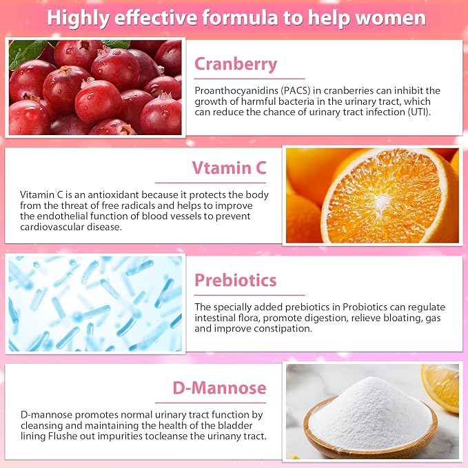 KFG Women's Probiotic, 100 Billion CFUs, 20 Strains, with Organic Prebiotics+Cranberry & D-Mannose, for Boost Immune, Digestive, Gut, Vaginal & Urinary Health, Gluten Dairy & Soy Free, 100 Tablets.