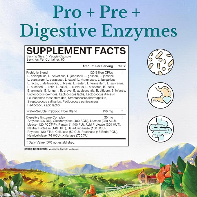 Vitalitown Probiotics 120 Billion CFUs 36 Strains, 1 | 60 Delayed