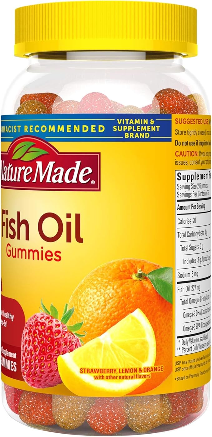 Nature Made Fish Oil Gummies, 150 3s 57 57 mg,