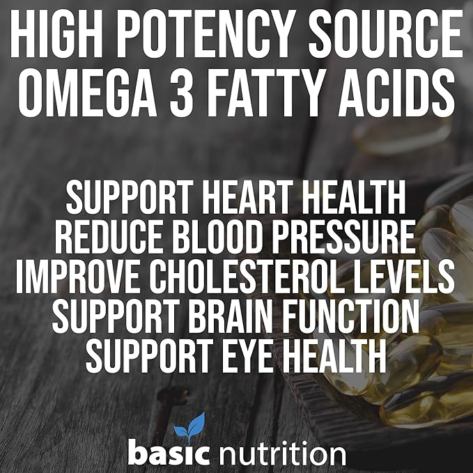 Fish Oil with Omega 3 Fatty Acids 1250mg Fish 450mg EPA, 300mg DHA 100% Hormone