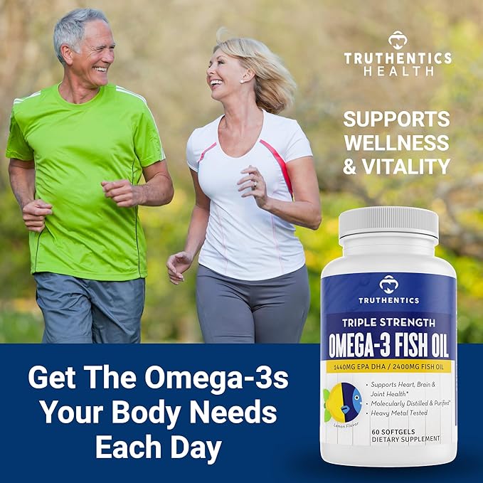 Omega 3 Fish Oil, 2400 mg Omega-3 Fatty 60 Softgels