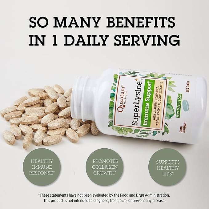 Quantum Health Super Lysine+ / Advanced (180 Tablets),