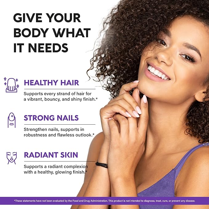 Liquid Biotin & Collagen - Vitamins for Hair Growth Support for Women & Men - Extra Strength 60000 mcg Drops - B7 Supplement - Strong Nails & Healthy Skin - 98% Faster Absorption Than Pills