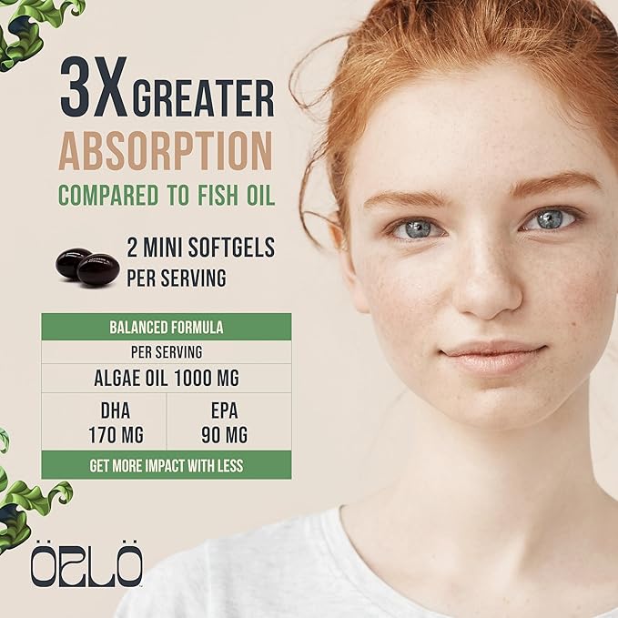 Omega 3 - Vegan Omega 3 Omega3s - Omega-3 Oil (60 Mini