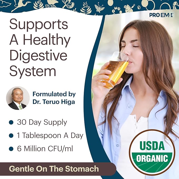 TeraGanix Organic Liquid Probiotic (30 Day Supply), Gut Health Supplement, Dr. Formulated for Adults & Kids, Improves Immune Function, Digestion & Nutrient Absorption, 6 Mil CFU/ml (16 fl oz)