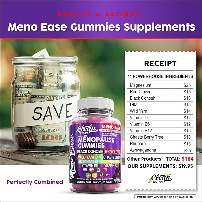 Menopause Supplement for Women Gummies D3, Vitamin B6 B12 B12