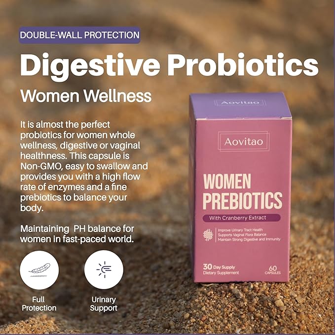Vaginal Probiotics Women Ph Balance Pills Female Gut Health Prebiotics 60 Billion CFU Capsules Digestive Urinary Tract Support