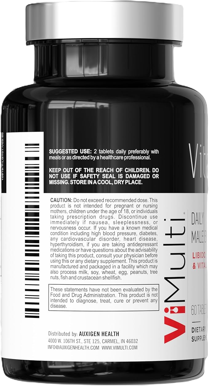 Male Vitality XR (Extended Release) Premium Men’s Health Supplement - Supports Energy, Stamina, Muscle Recovery, Hormonal Balance, and Overall Vitality with Natural Ingredients - 60 Capsules