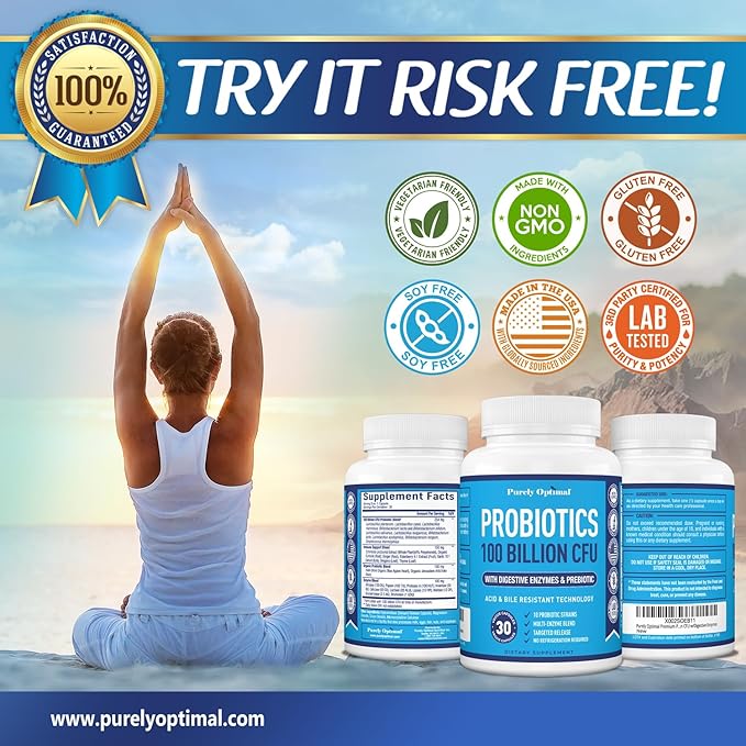 Purely Optimal Premium Probiotics 100 Billion