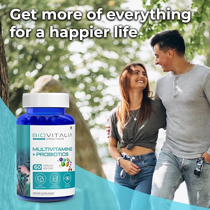 Biovitalia Multivitamins + Probiotics Dietary Supplement 60 Veg