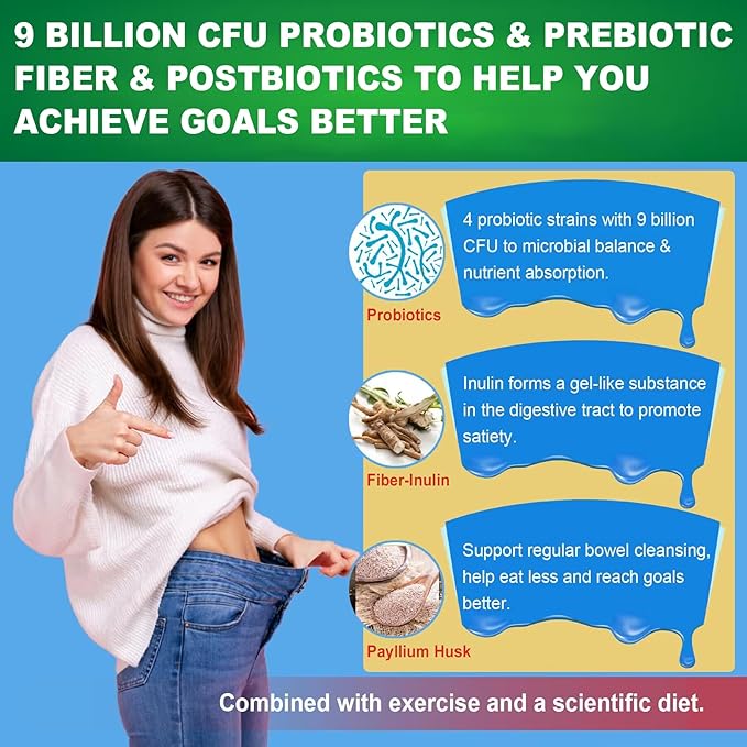 Butyrate Gummies with Probiotic + Prebiotic 9 Billion Omega-3, Inulin,
