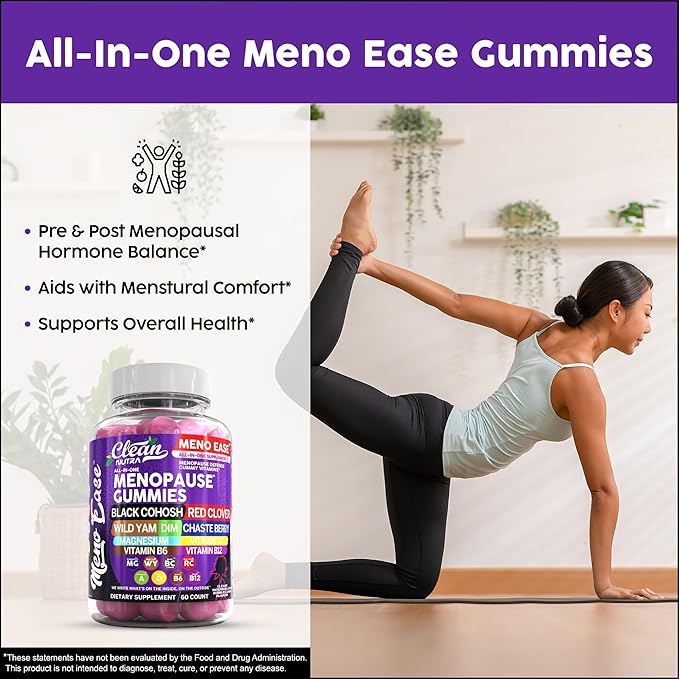 Menopause Supplement for Women Gummies D3, Vitamin B6 B12 B12