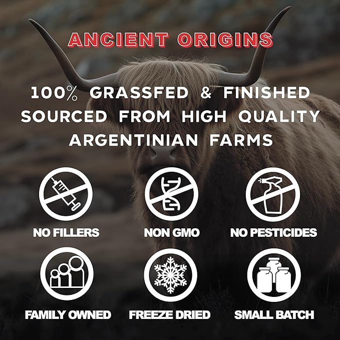 Ancient Origins Grass Fed Bone Marrow Supplement, 3060mg, Skin, Oral Health, and Joint Support Supplement, Promotes Whole-Body Wellness, Non GMO Whole Bone Extract, 180 Capsules