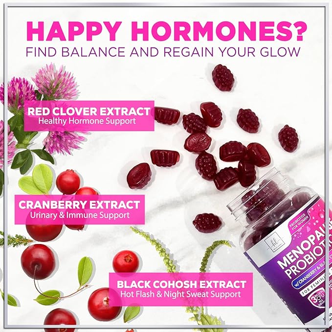 Menopause Probiotics for Women Gummy 3 Billion 60 Gummies