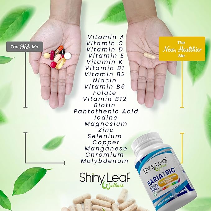 Shiny Leaf Bariatric Multivitamin Iron-Free Capsules (6 Months 180 Caps)