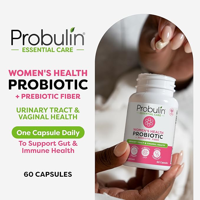 Probulin Women’s Probiotics, Daily Vaginal, Gut and Immune Health Supplement Capsules, 20 Billion CFU, 12 Probiotic Strains, Vegan, 60 Count Bottle