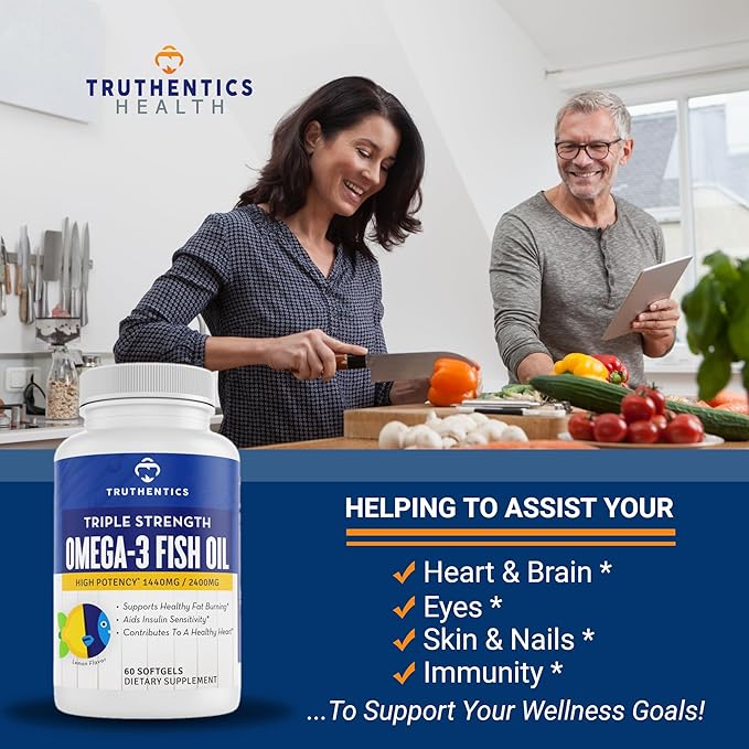 Omega 3 Fish Oil, 2400 mg Omega-3 Fatty 60 Softgels