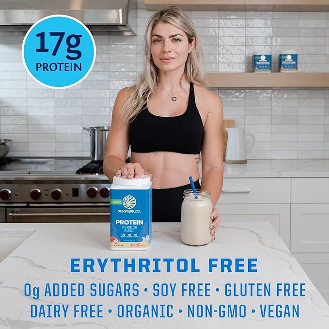 Sunwarrior Vegan Protein Powder Organic Plant-Based Protein 30 Servings