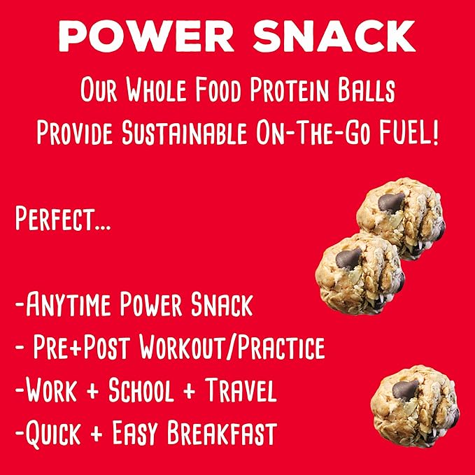 simplyFUEL Whole Food Protein Balls with Probiotics - Chocolate Coconut Peanut Butter Snacks - 8g Protein Snack - Gluten Free Energy Balls (1 Pack of 12 Balls)